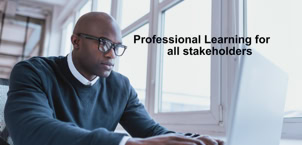 African American Man at computer