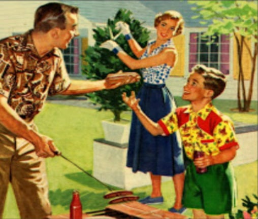 Family enjoying weather outside